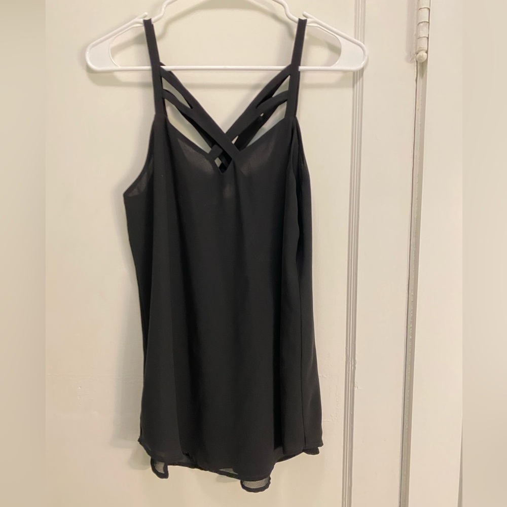 Naked Zebra Black Strappy Women's Cami Top